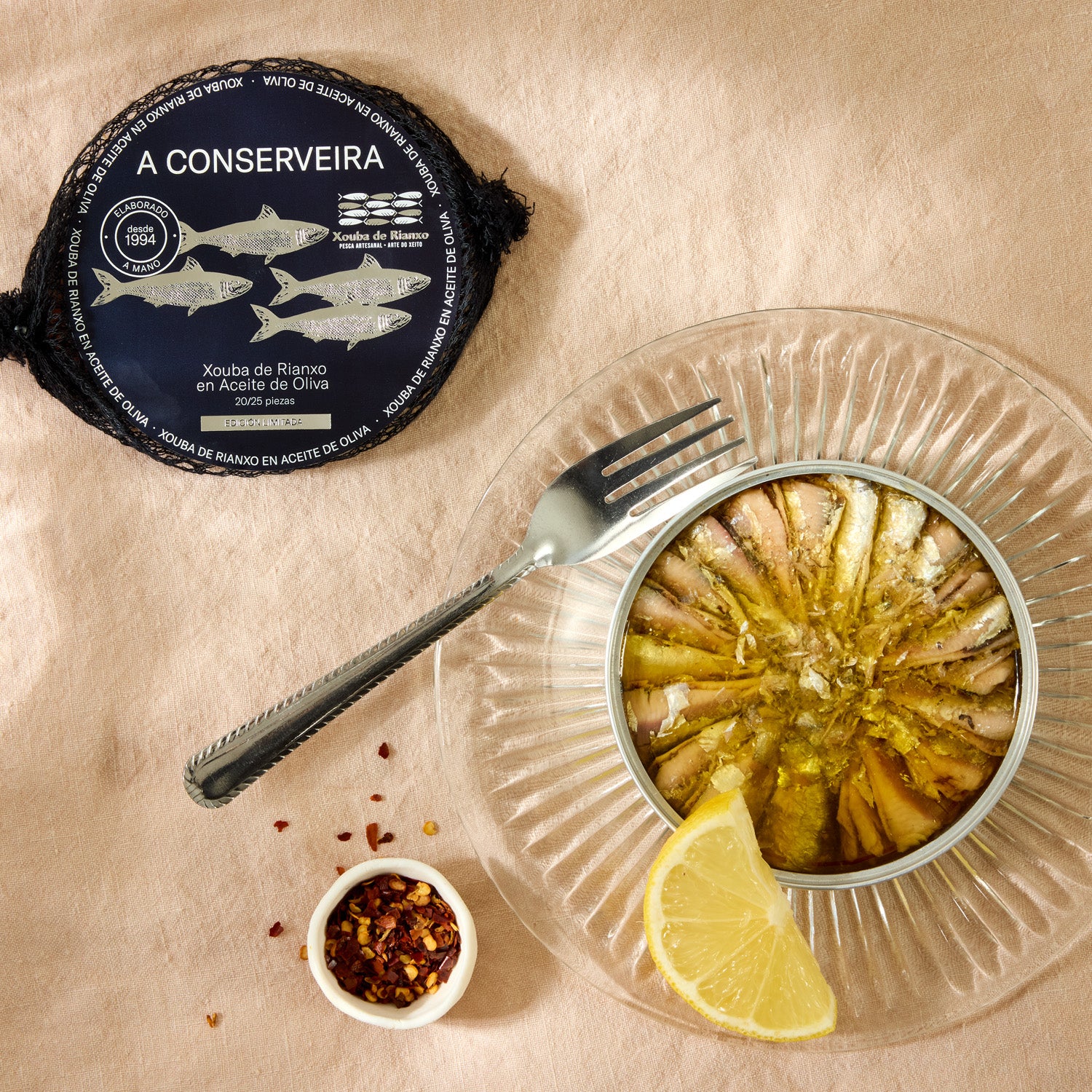 A Conserveira Tradición Xoubas de Rianxo “O Xeito” – Small Sardines in Olive Oil - Image 2